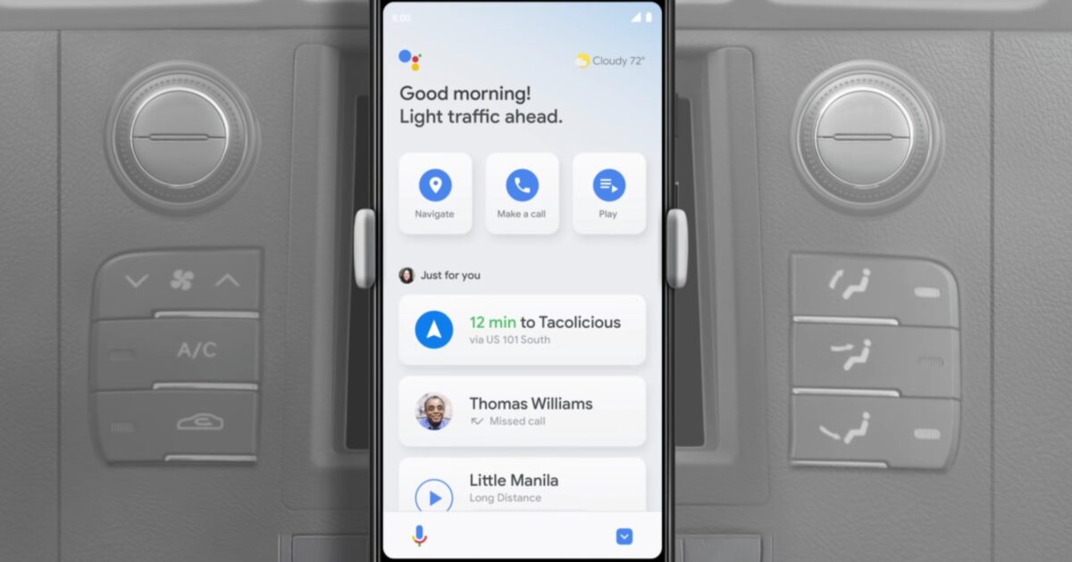 Google Assistant Fahrmodus Auto Header