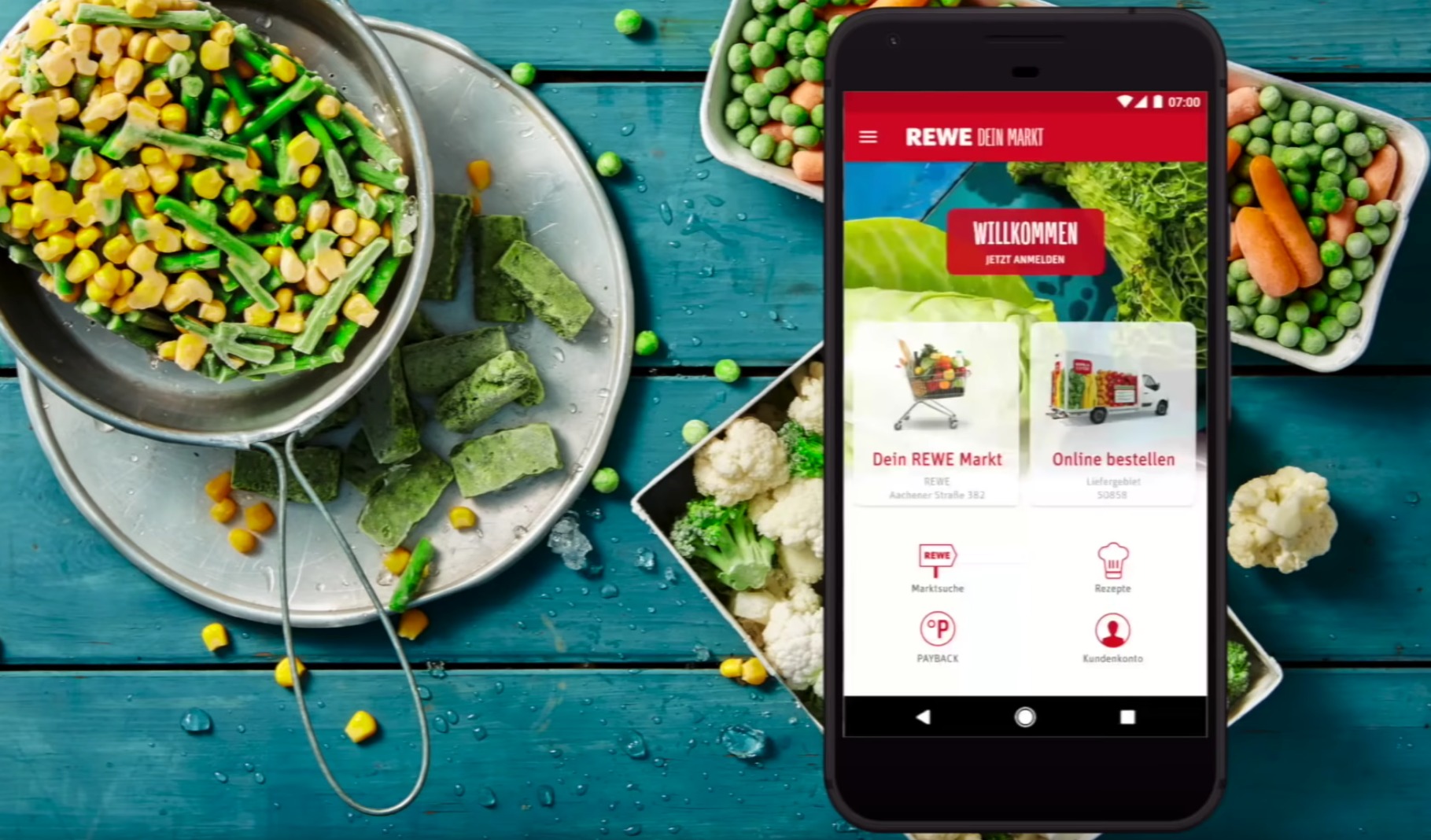 Rewe App Header