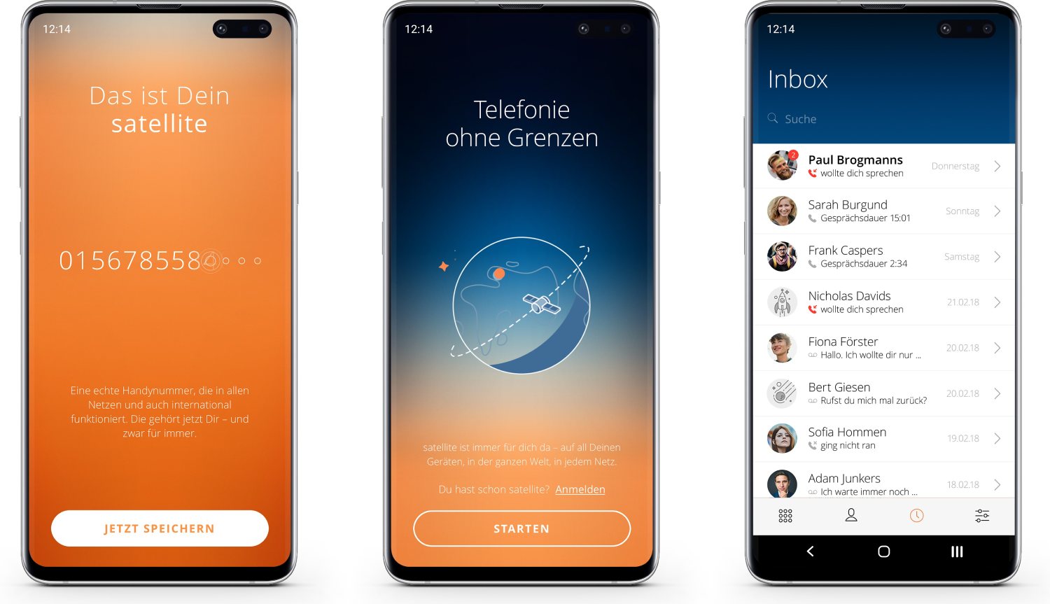 Satellite Android App Header