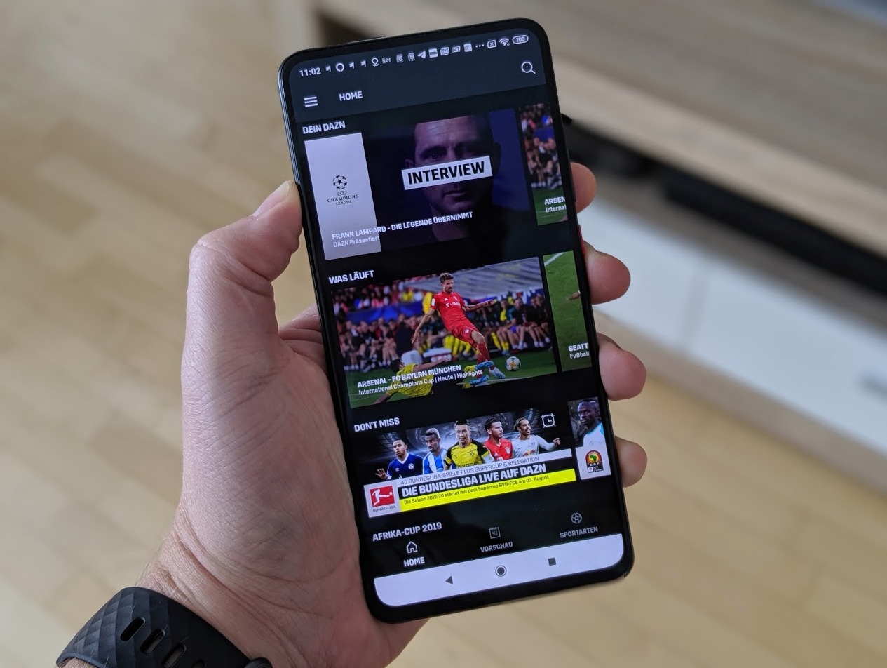 DAZN App Header 2019