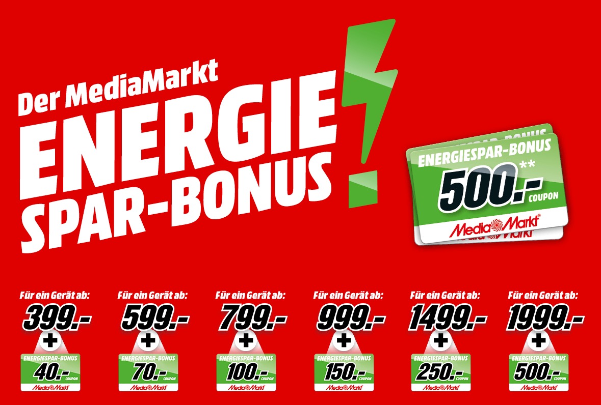 MediaMarkt Energie-Spar-Bonus 2019 Aktion