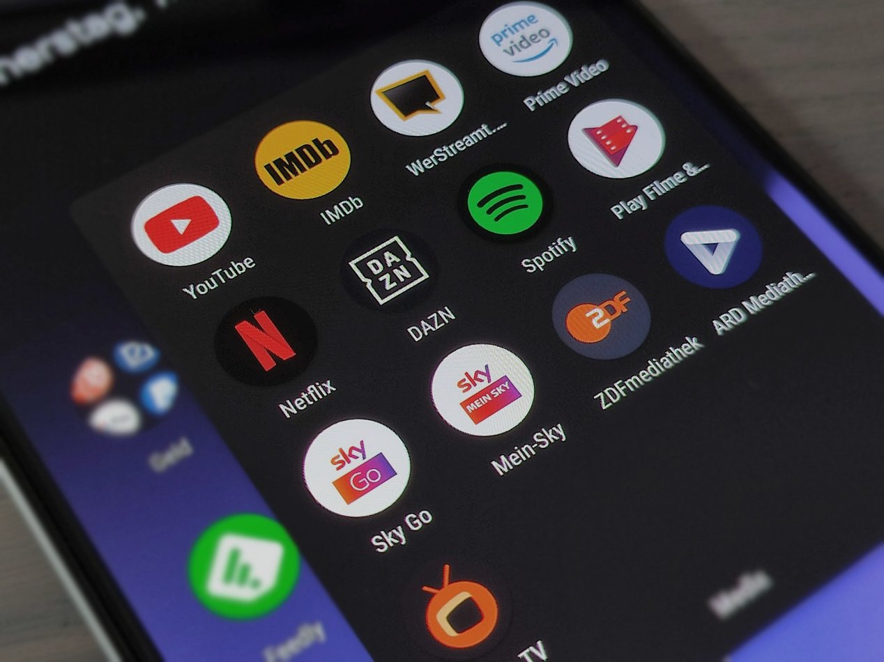 Streaming Medien Apps Header DAZN Netflix Sky Ticket Sky Go