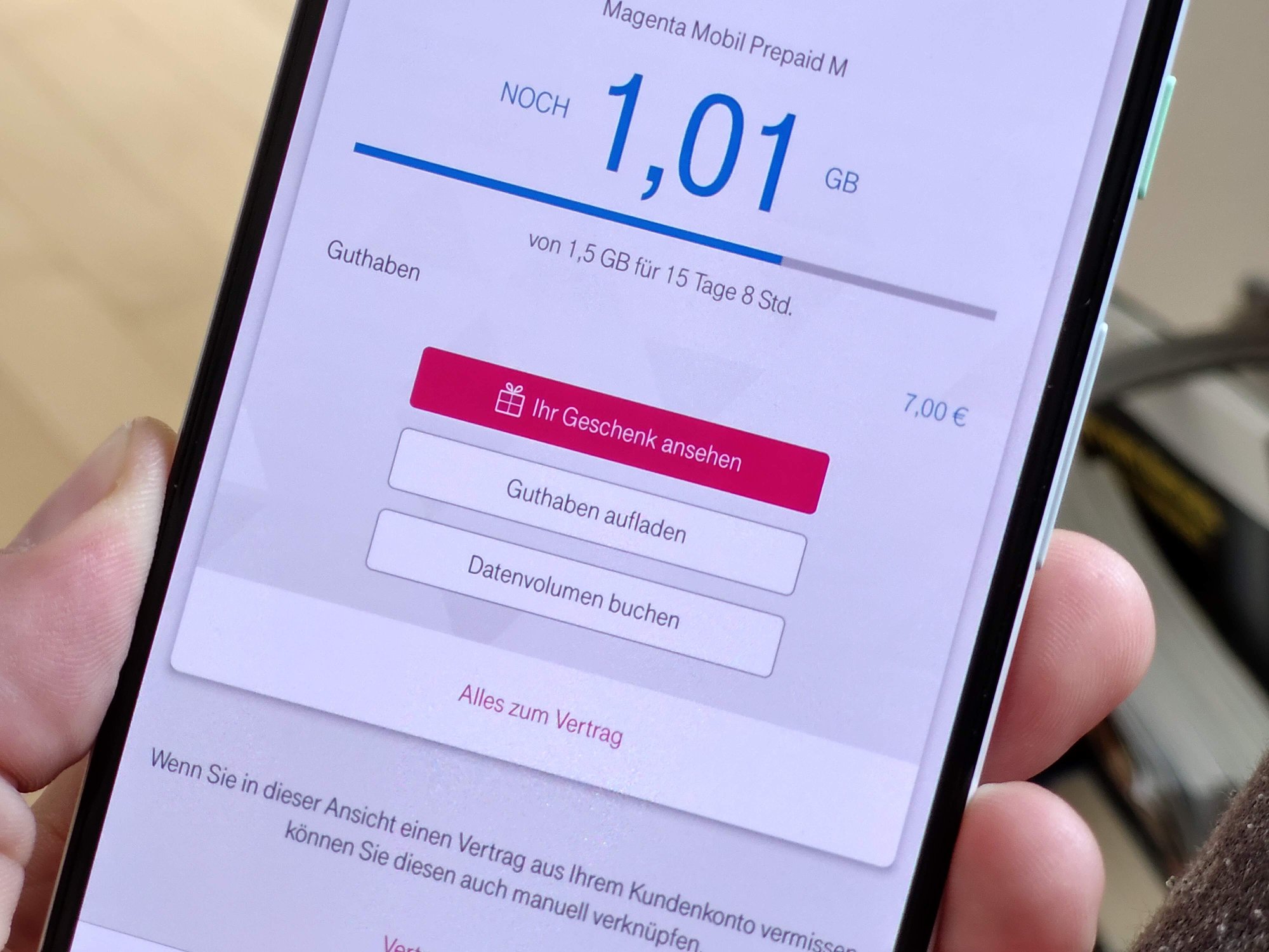 Telekom Magenta App Ihr Geschenk ansehen Taste