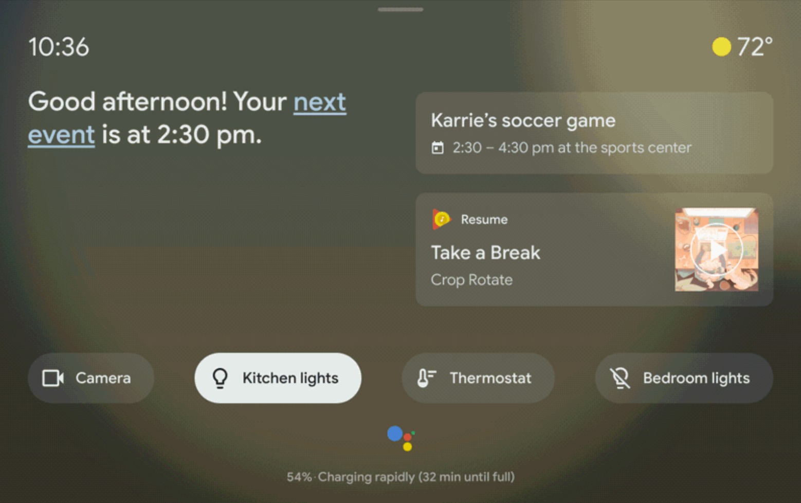 Google Assistant Umgebungsmodus