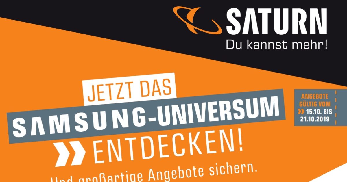 Saturn Samsung Flyer Prospekt Oktober 2019