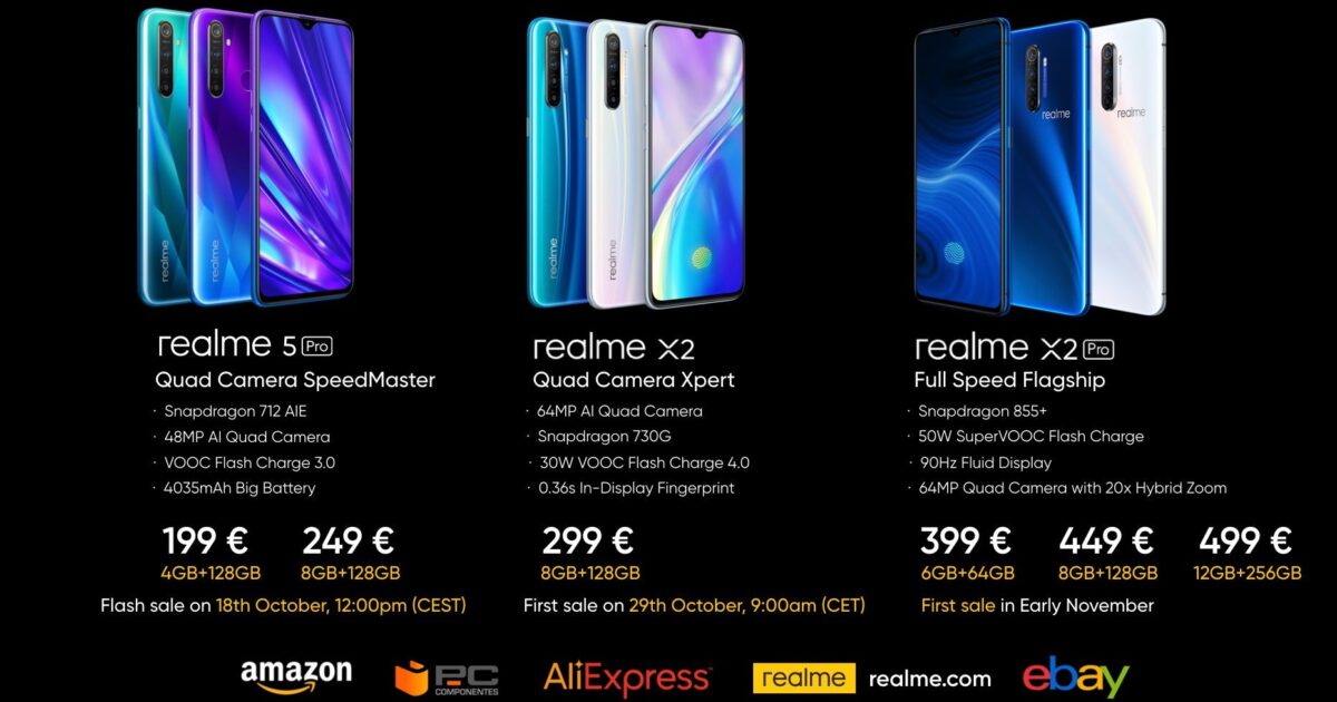 Realme Oktober 2019 Übersicht