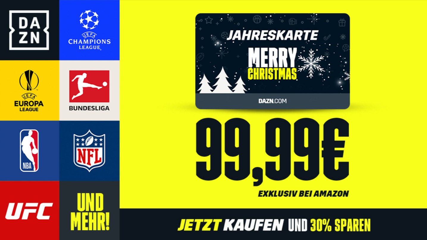 DAZN Weihnachten Gutscheinkarte 2019