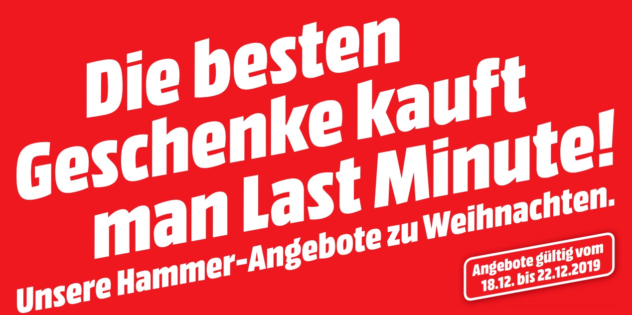 MediaMarkt Last Minute Geschenke Flyer 2019