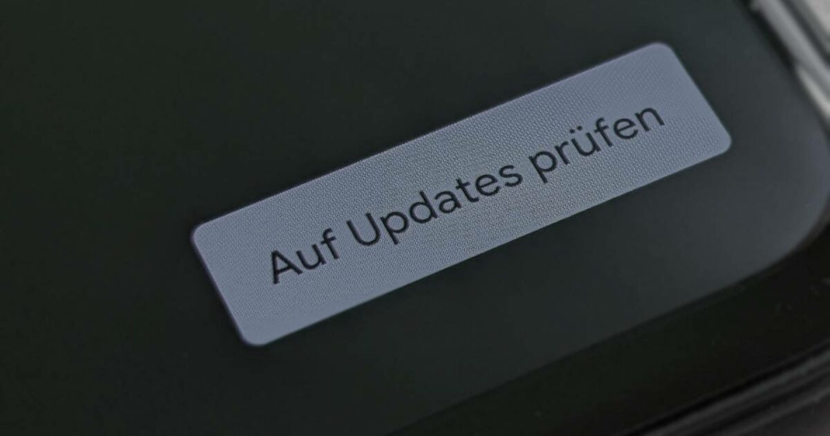 Auf Updates prüfen Header