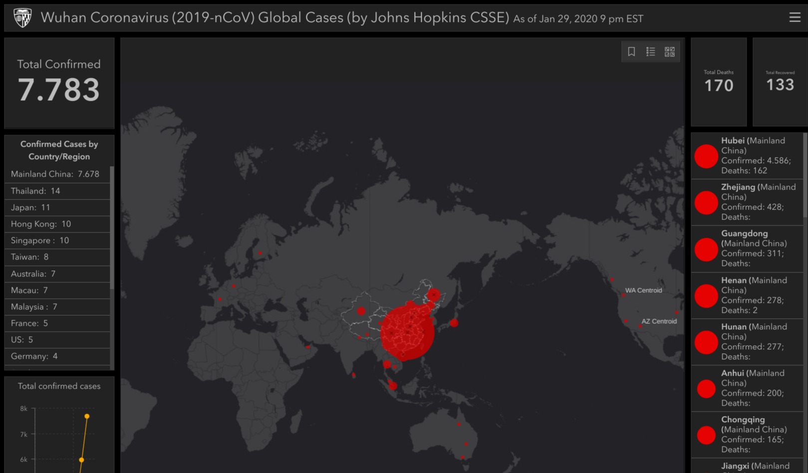 Coronavirus Live Karte