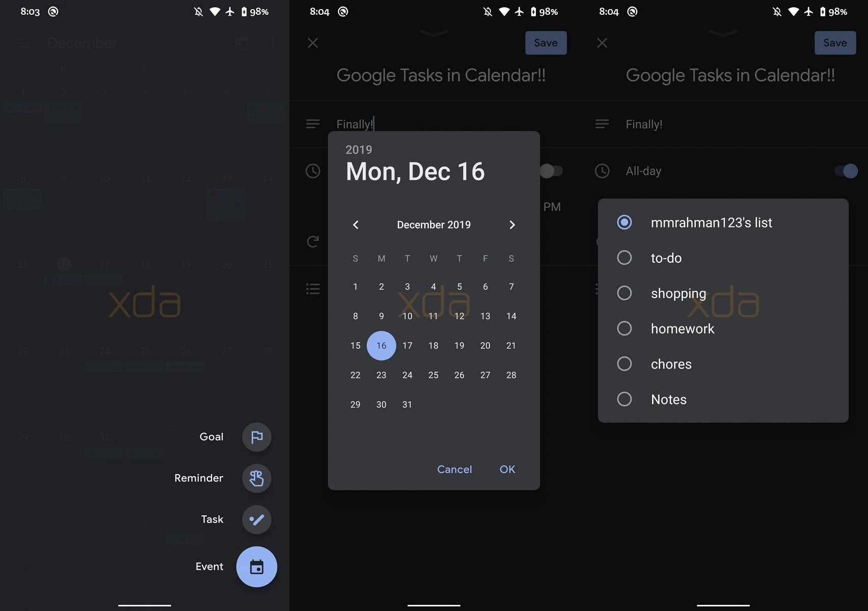 Google Kalender: Aufgaben bald in Android-App integriert