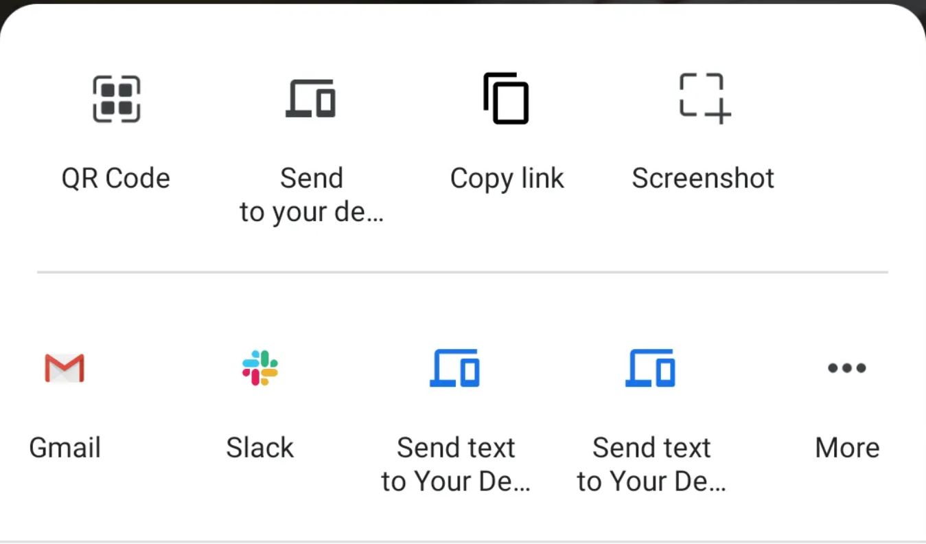 Share Sheet Chrome Android