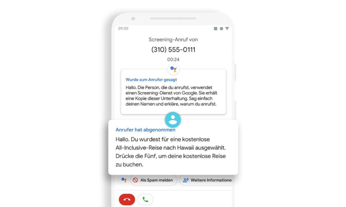 Telefon App Google Call Screening