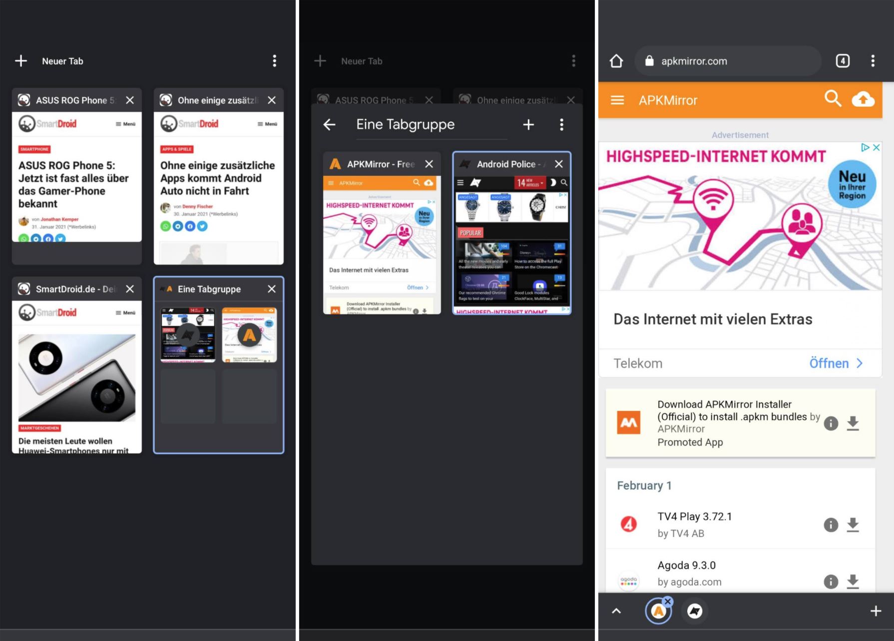 Tabgruppen Chrome
