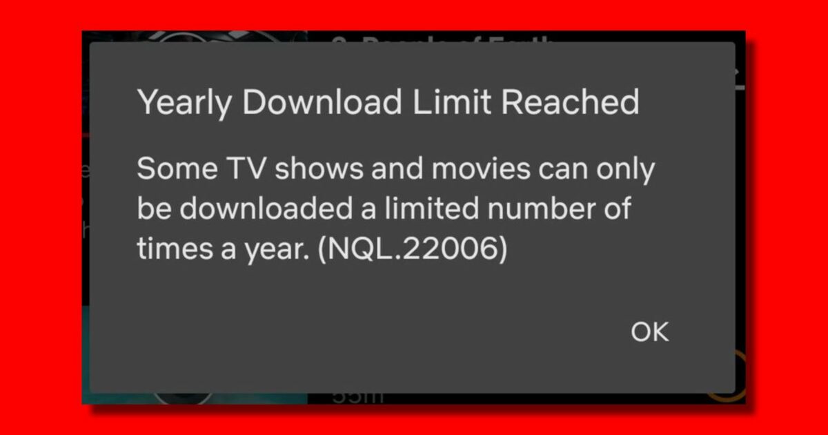 Netflix Jahres Limit