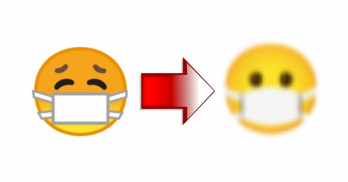 Google Neue Emojis Android 12 Noto Font Maske öffnet Augen