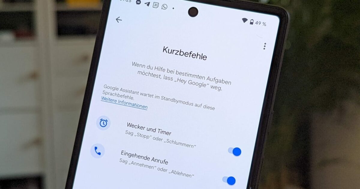 Google Assistant Direktbefehle