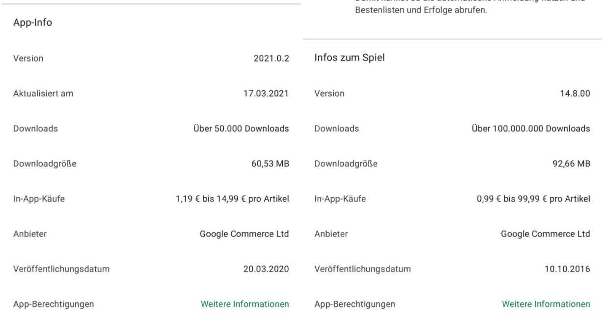 Update Info Fehlt Google Play Store