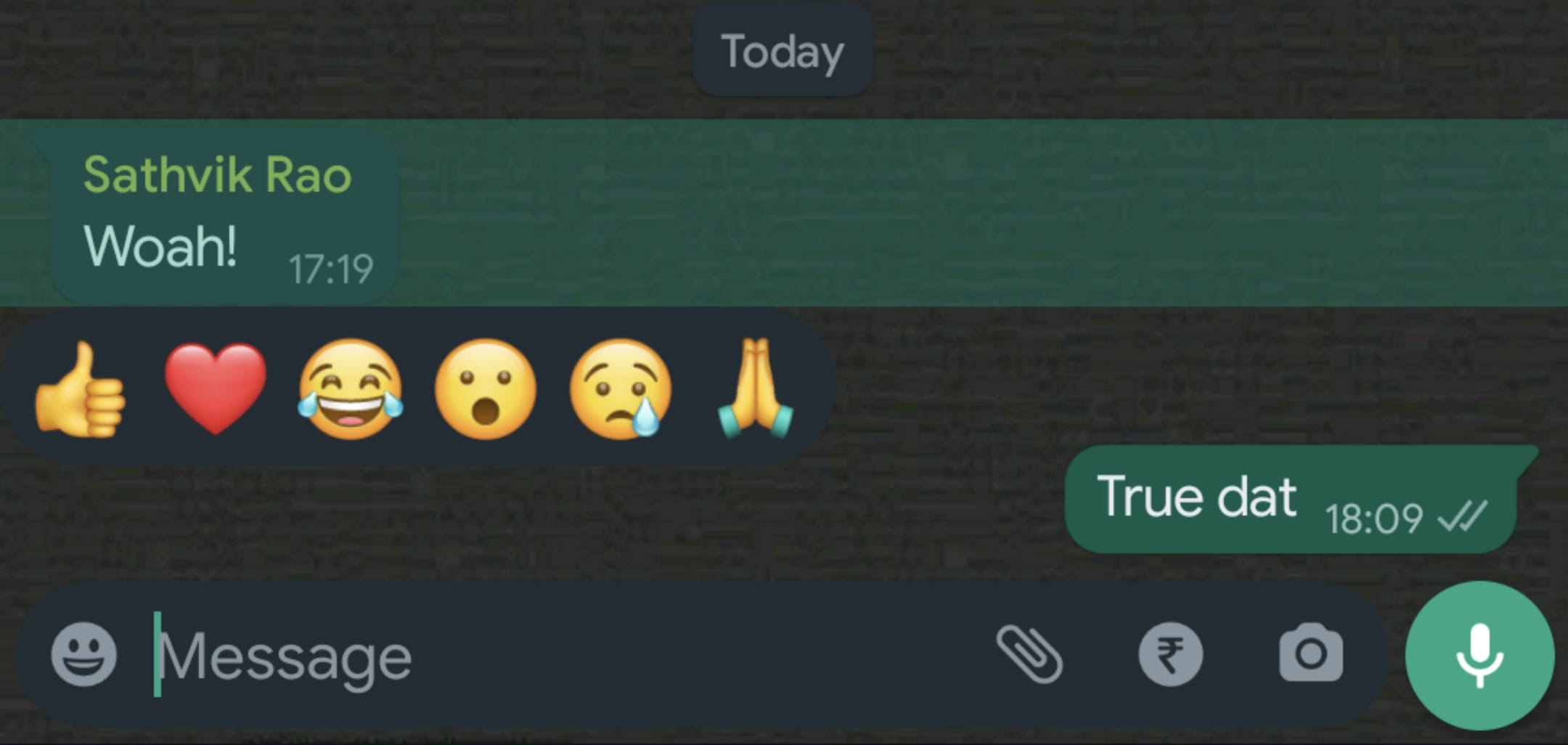 Whatsapp Reactions