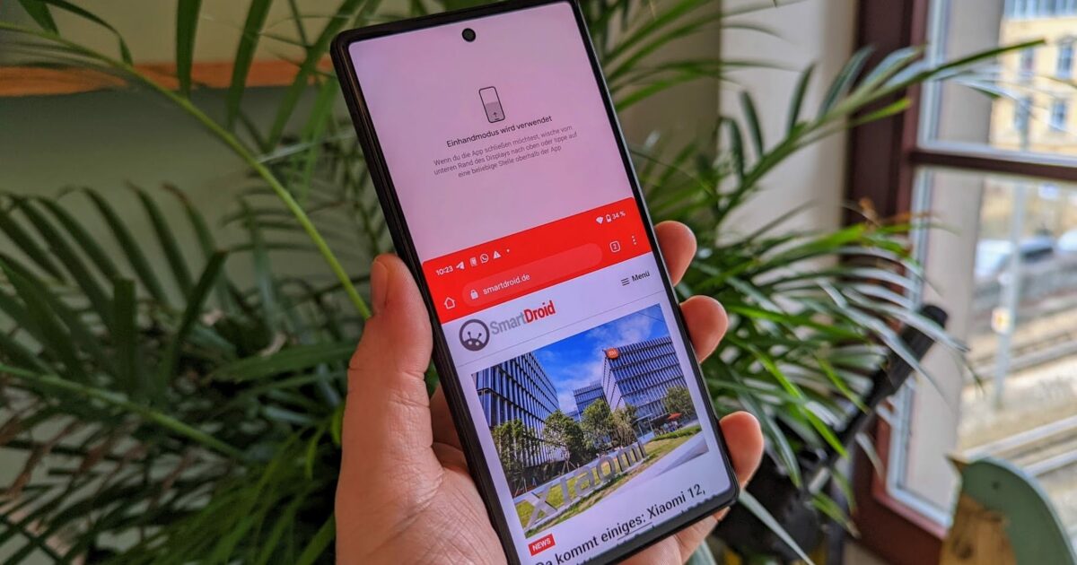 Einhandmodus Google Pixel 6 Android 12
