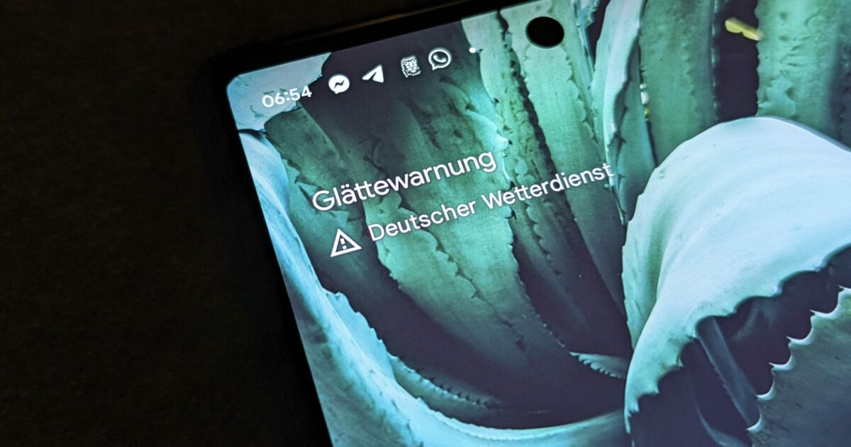 Wetterwarnung Pixel Launcher Live Anzeige Widget