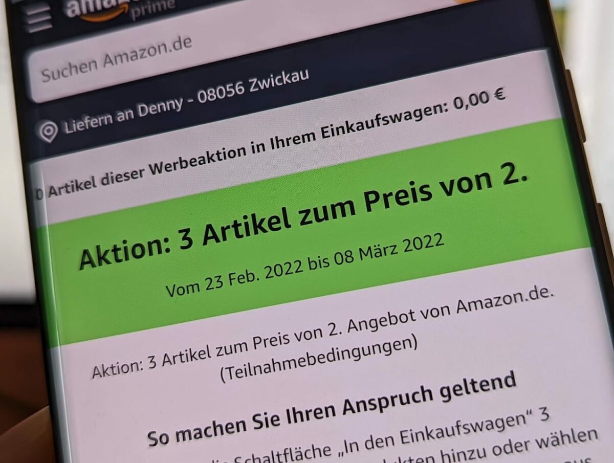 Amazon 3 Fuer 2 Aktion 0322