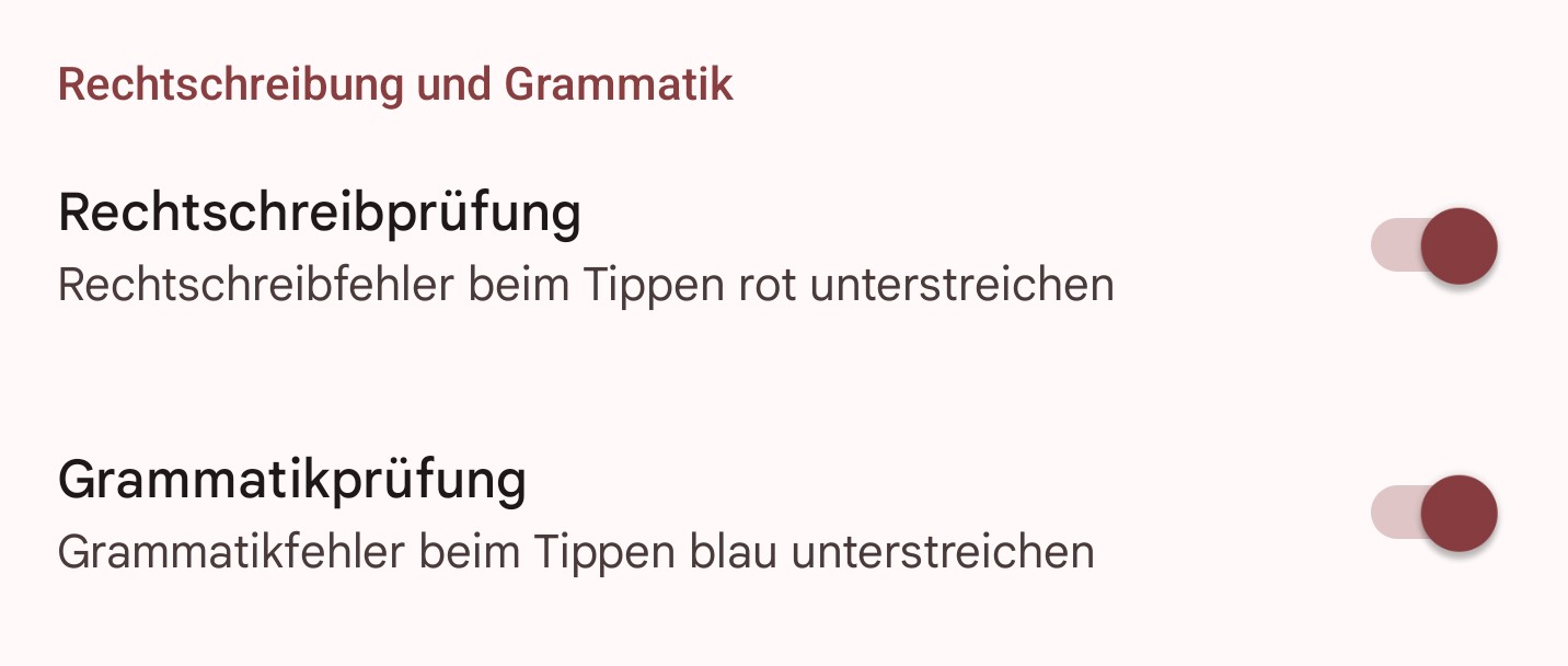Gboard Grammatikpruefung