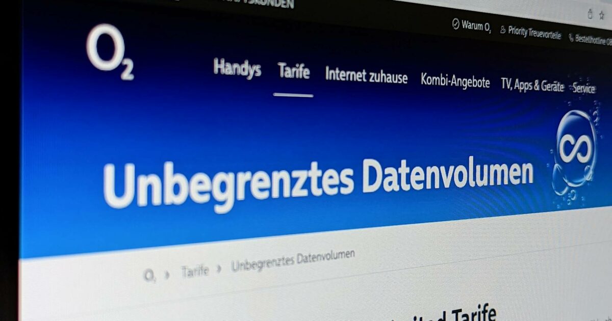 O2 Unbegrenztes Datenvolumen