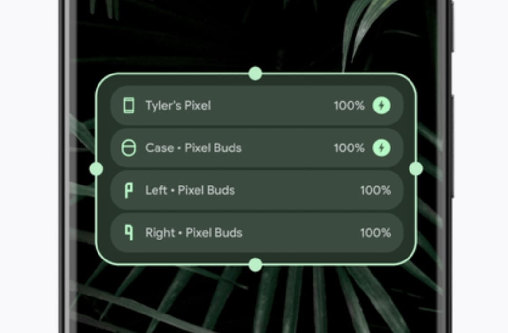 Batterie Widget Android 12