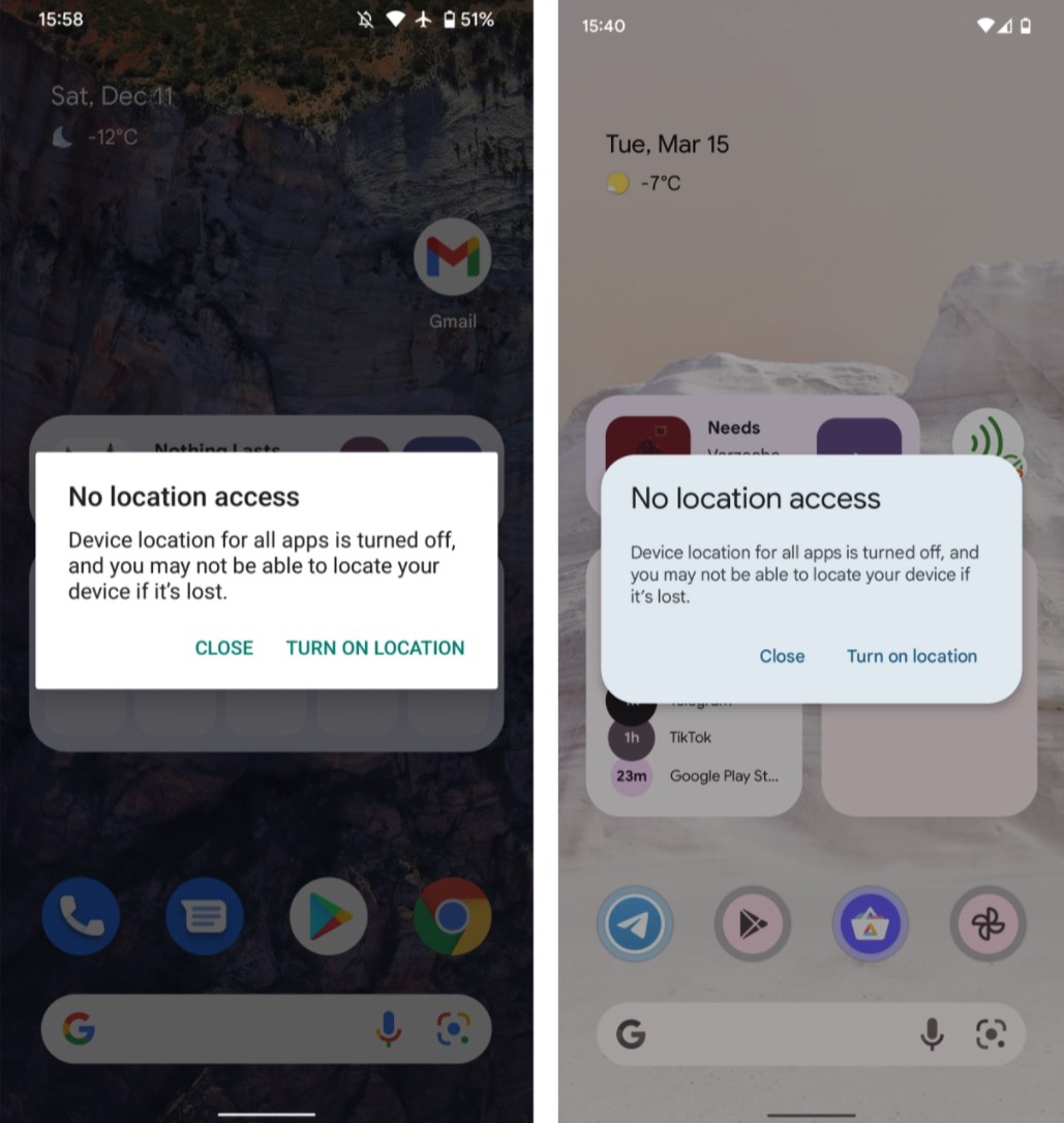Google Android Standort Dialog Update 22