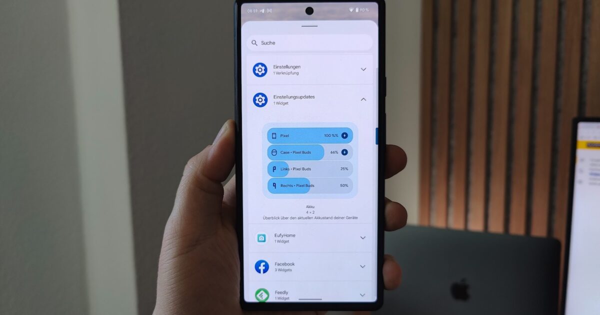 Google Pixel 6 Batterie Widget