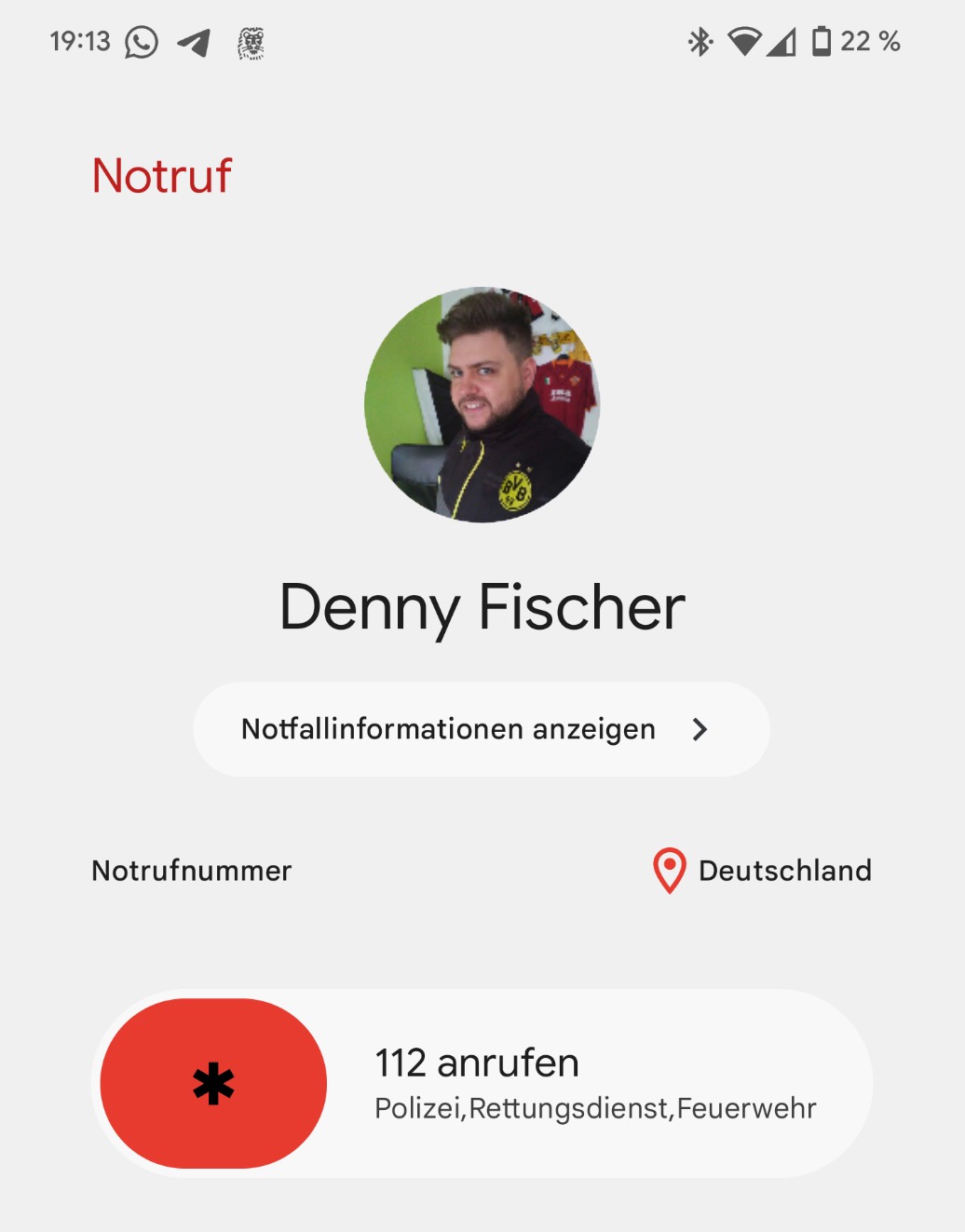 Notruf Slider Google Pixel