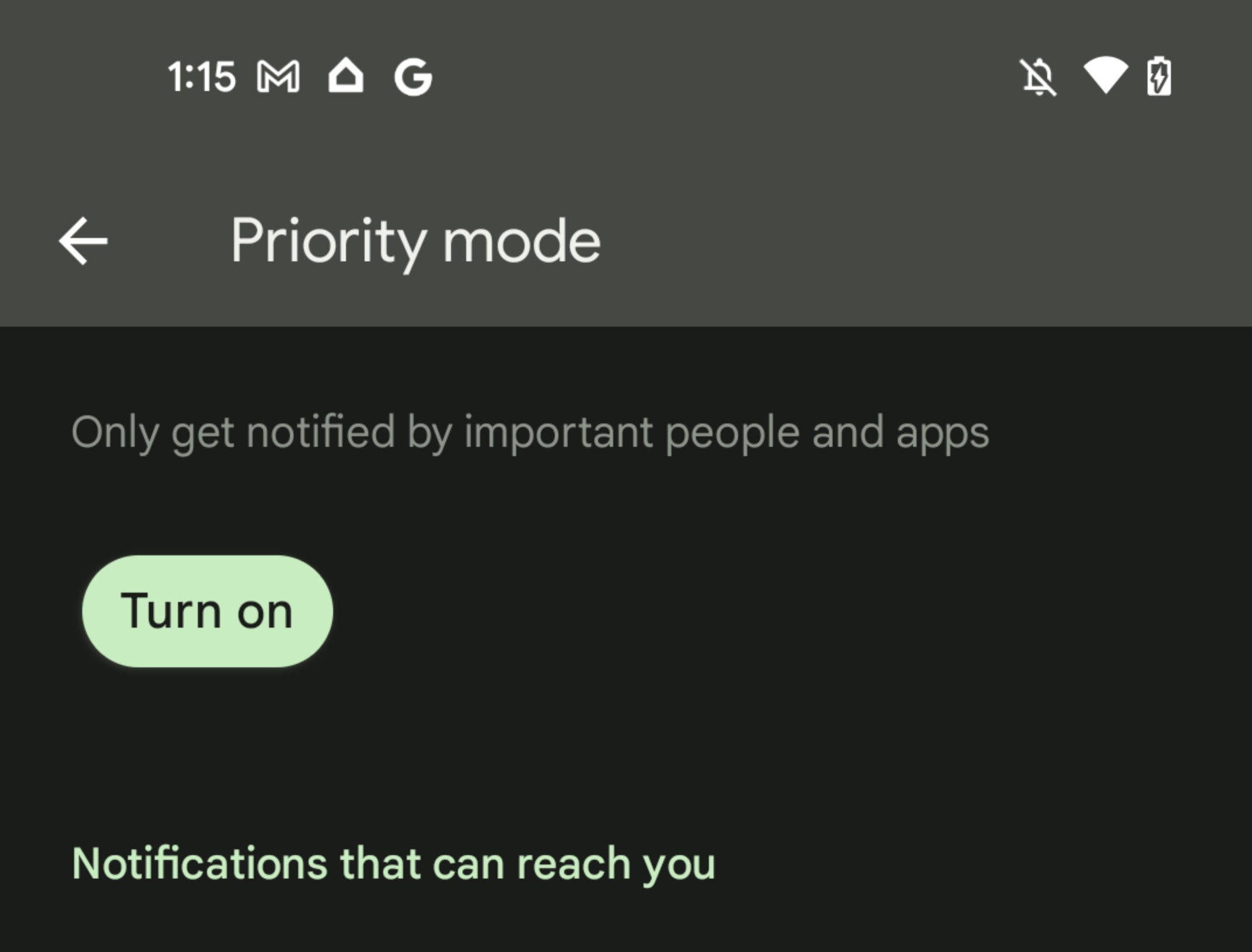 Prio Modus Android 13