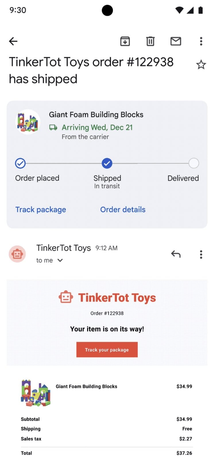Gmail Paketverfolgung1