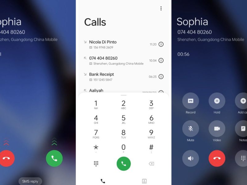 Oppo-Odialer-Screenshots