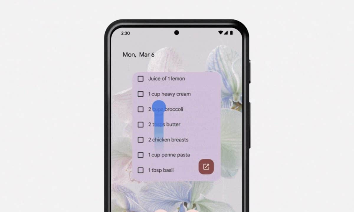 Google Keep Notizen Widget