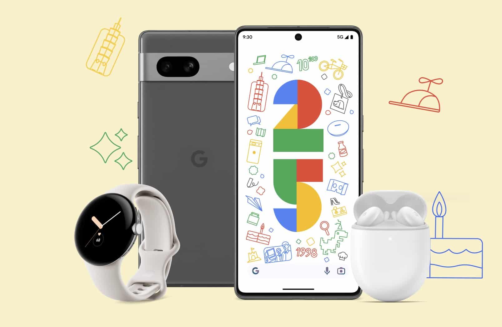 Google bietet uns zwei neue 25 Jahre Wallpaper für unsere Android-Handys an