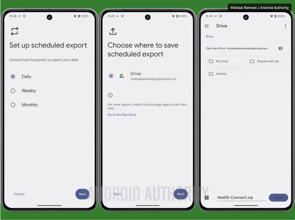 Health Connect Backup Leak