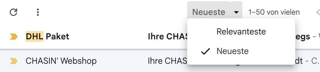 Neueste E-Mails Gmail